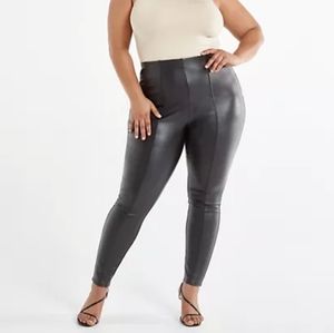 Plus Size Black Faux Leather Pants
